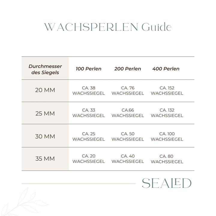 Siegelwachs Perlen in "taupe"
