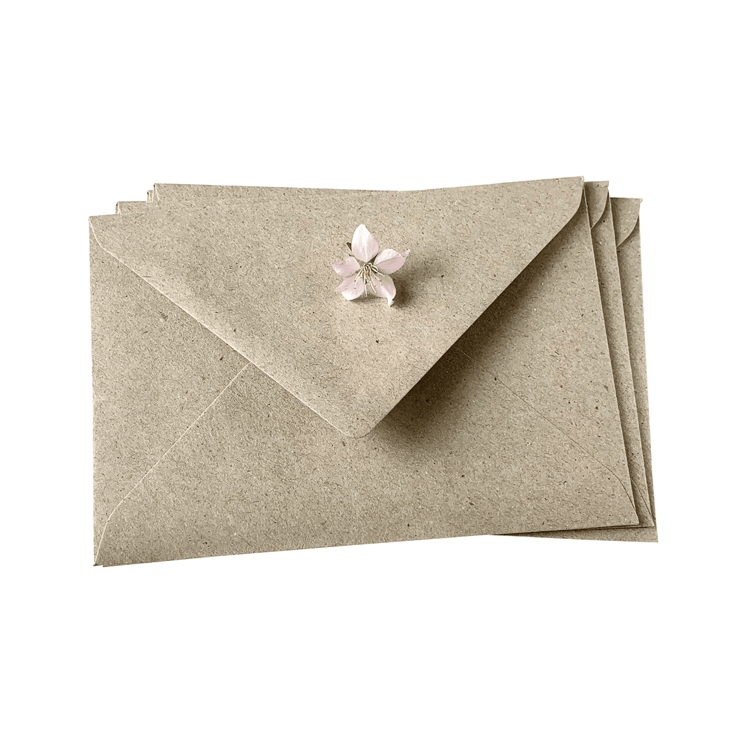 Briefumschlag in Kraft Grau - sealed.shop
