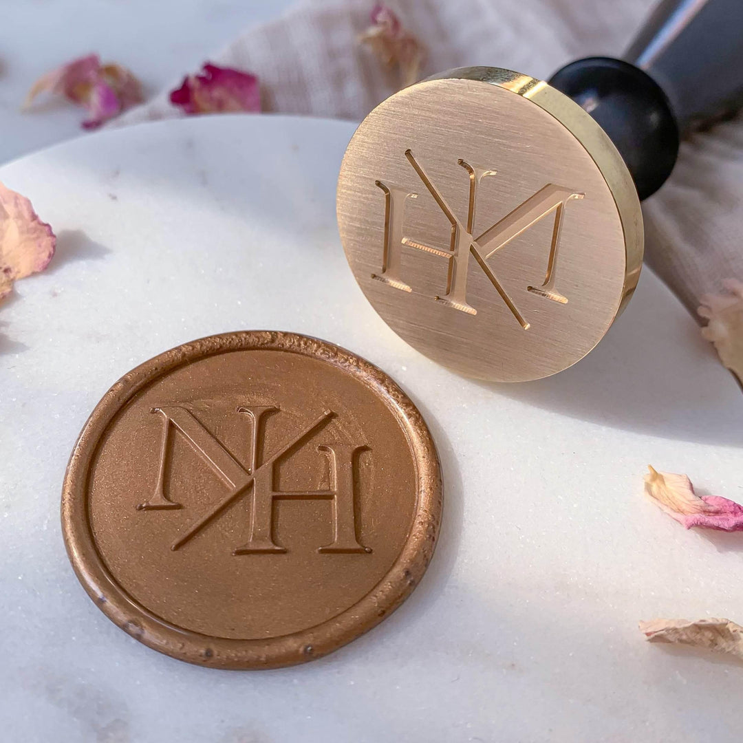 Monogramm Siegelstempel "Noah" - Wachssiegel Stempel mit Personalisierten Initialen - sealed.shop