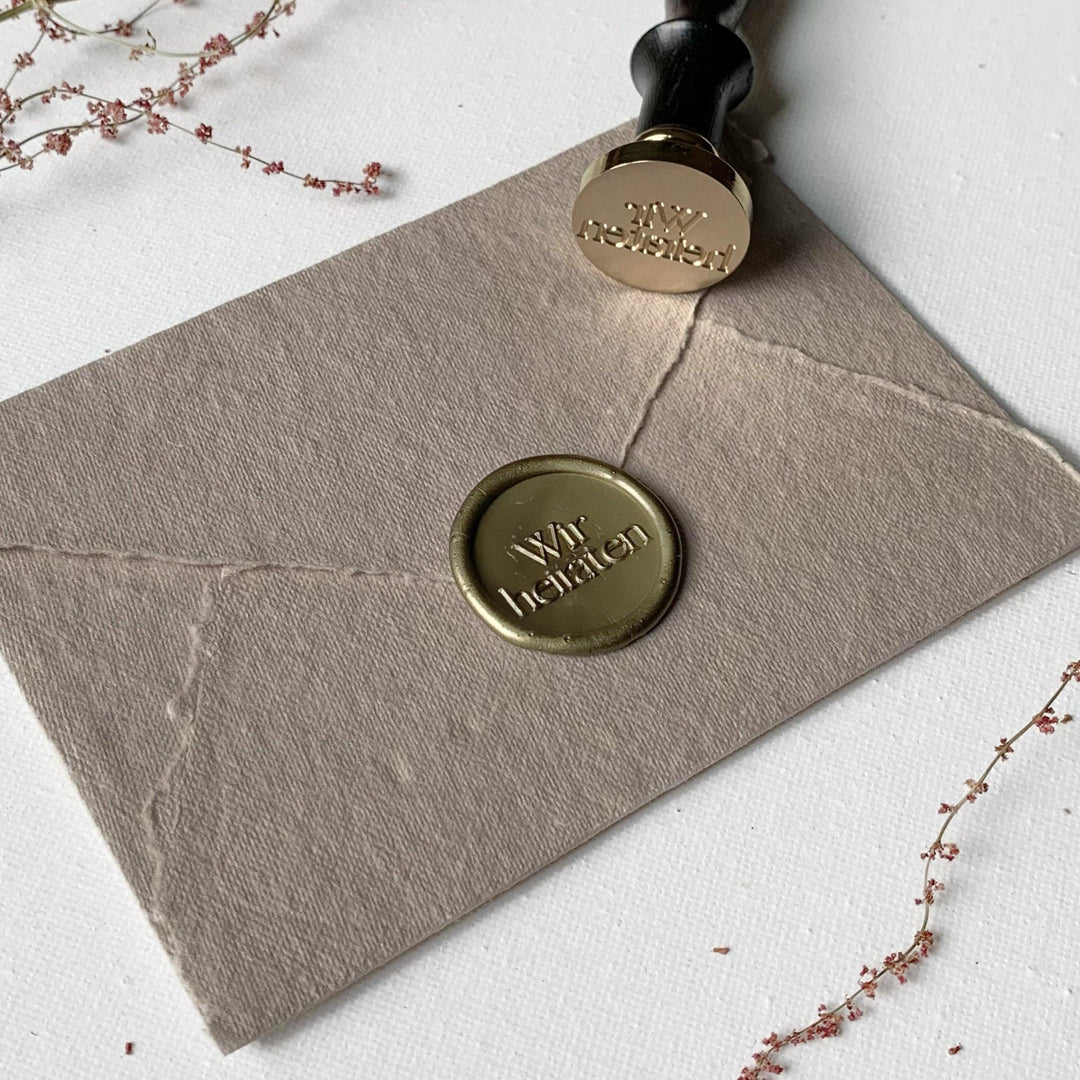 Siegelstempel "Wir heiraten" - sealed.shop