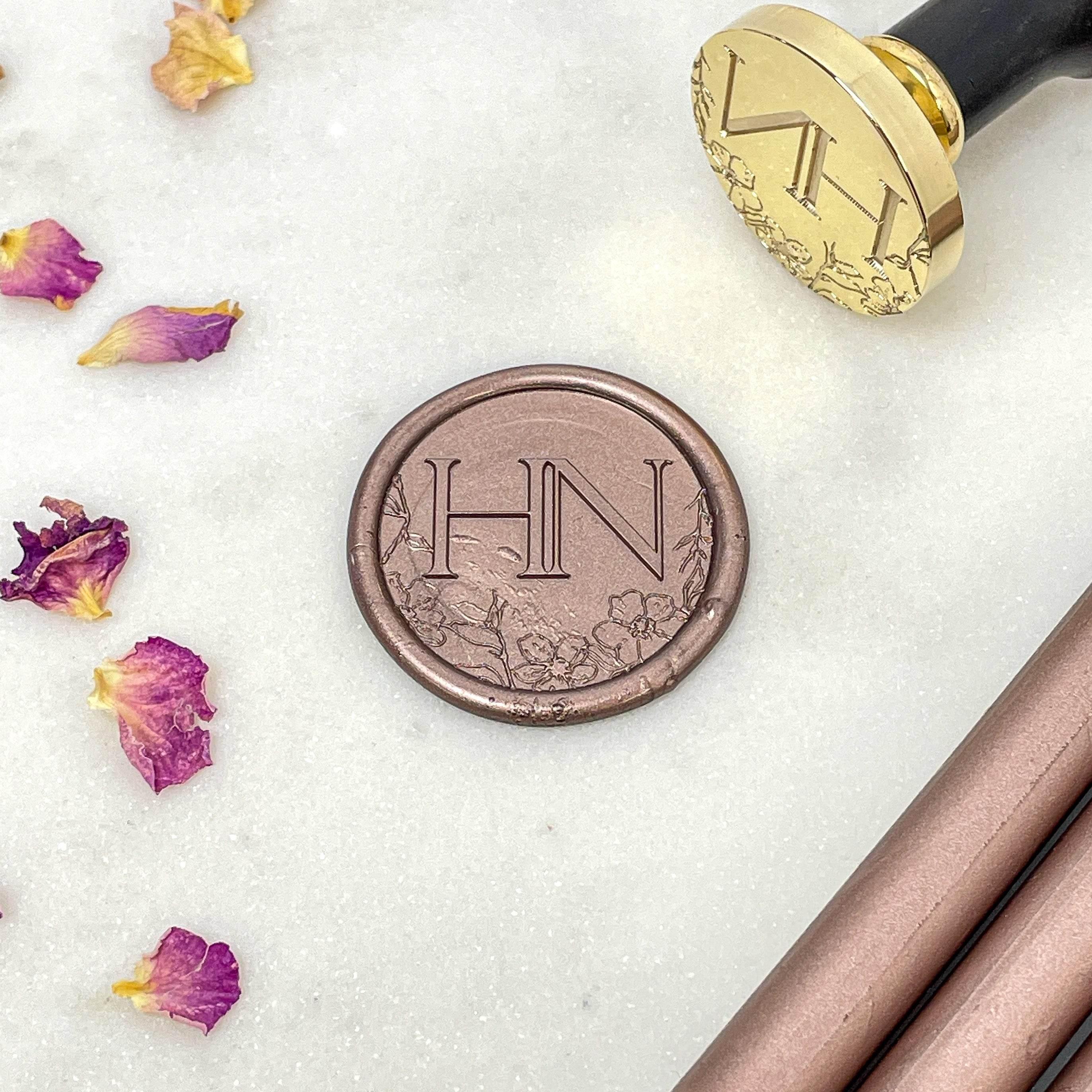 Monogramm Siegelstempel "Hannah" - Wachssiegel Stempel mit Personalisierten Initialen - sealed.shop